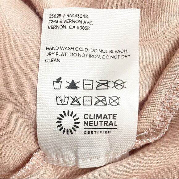 Reformation Mary Tank Dress Blush Jersey Knit Scoop Neck Midi Women's Size Small - Picture 13 of 14